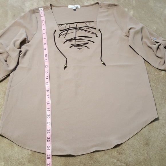 MNK Sexy Lace Up Blouse. Size Sm/Med. - Picture 6 of 8